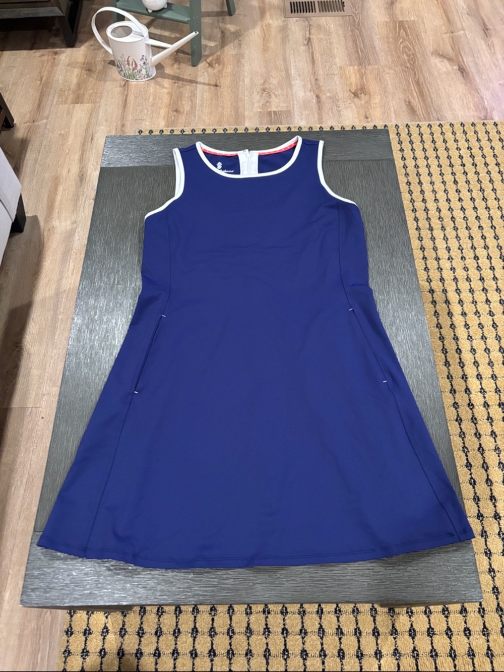 Tommy Bahama Aubrey Navy Blue Sleeveless Dress Size Medium EUC